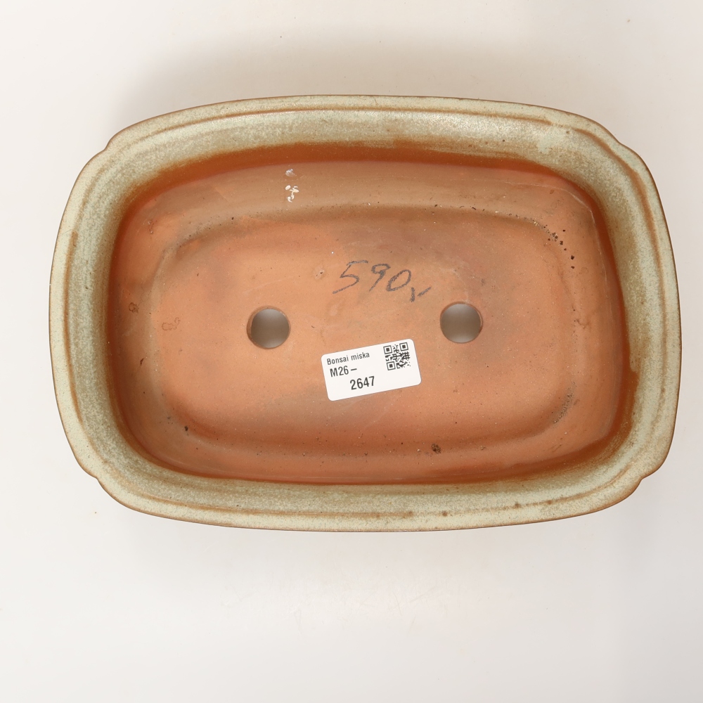 Keramikschale  24,5 x 17,5 x 6 cm, Farbe: Beige