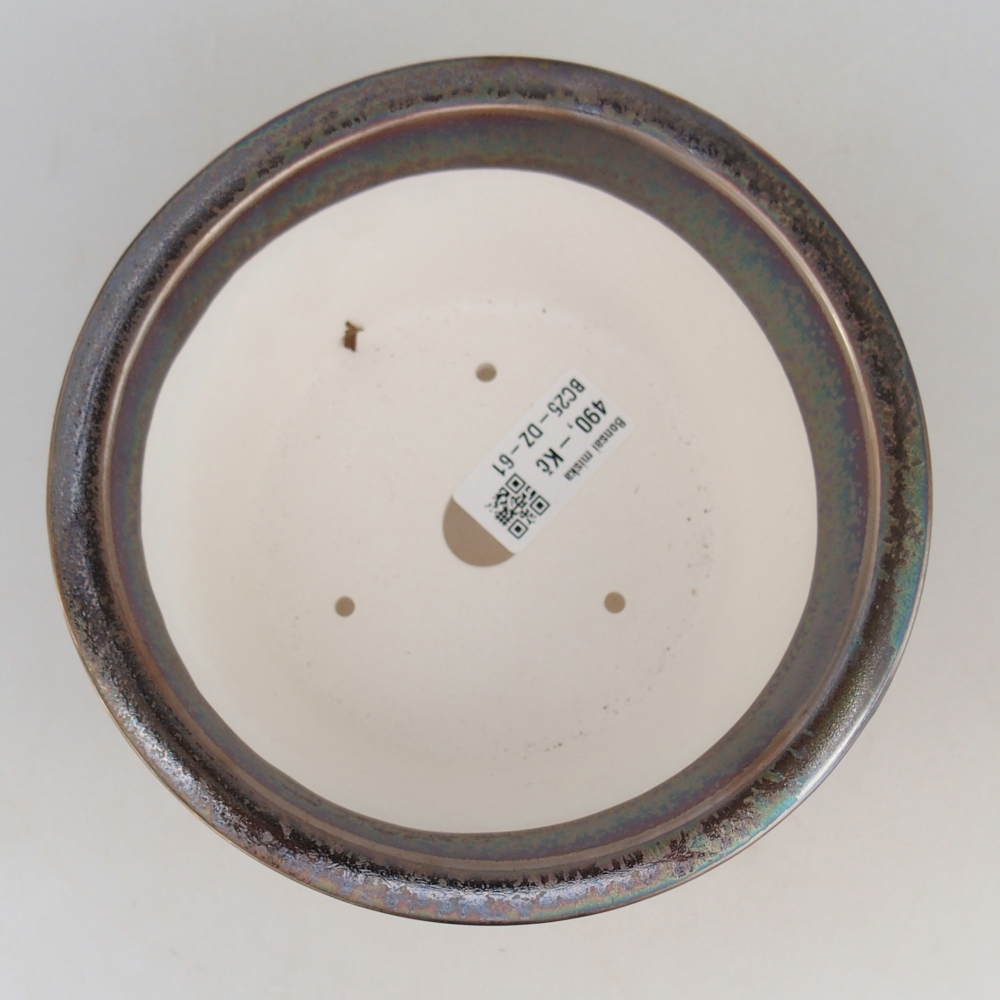 Bonsaischale aus Keramik 16 x 16 x 8,5 cm, goldfarben