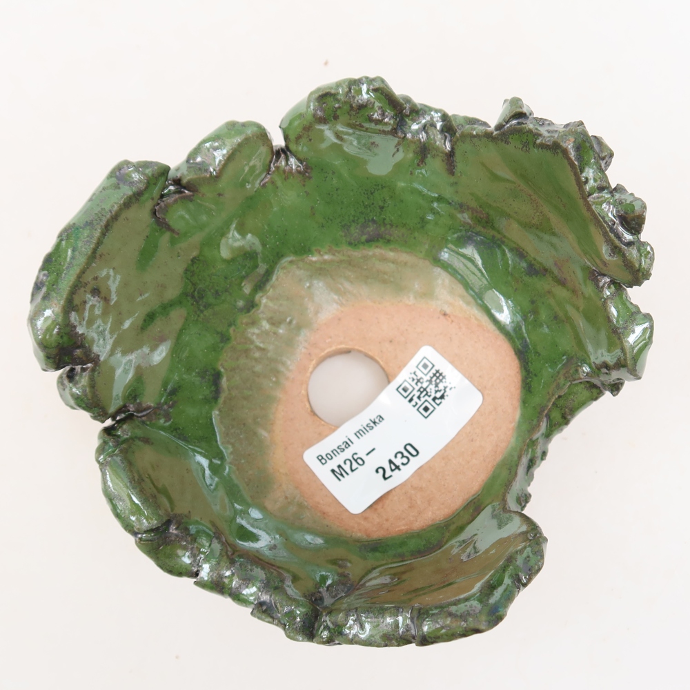 Keramikschale  11 x 11 x 7 cm, Farbe: grün