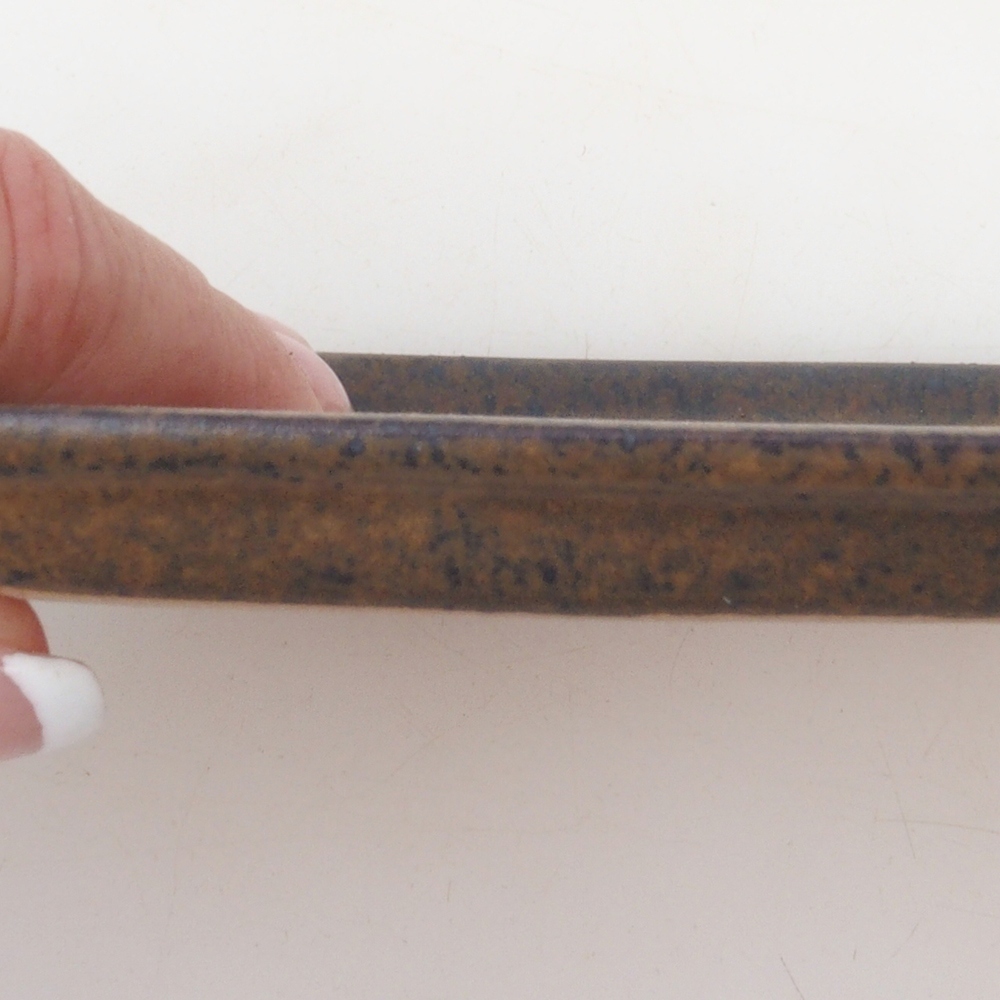 Keramikschale H17 -15,5 x 11 x 1 cm - braun