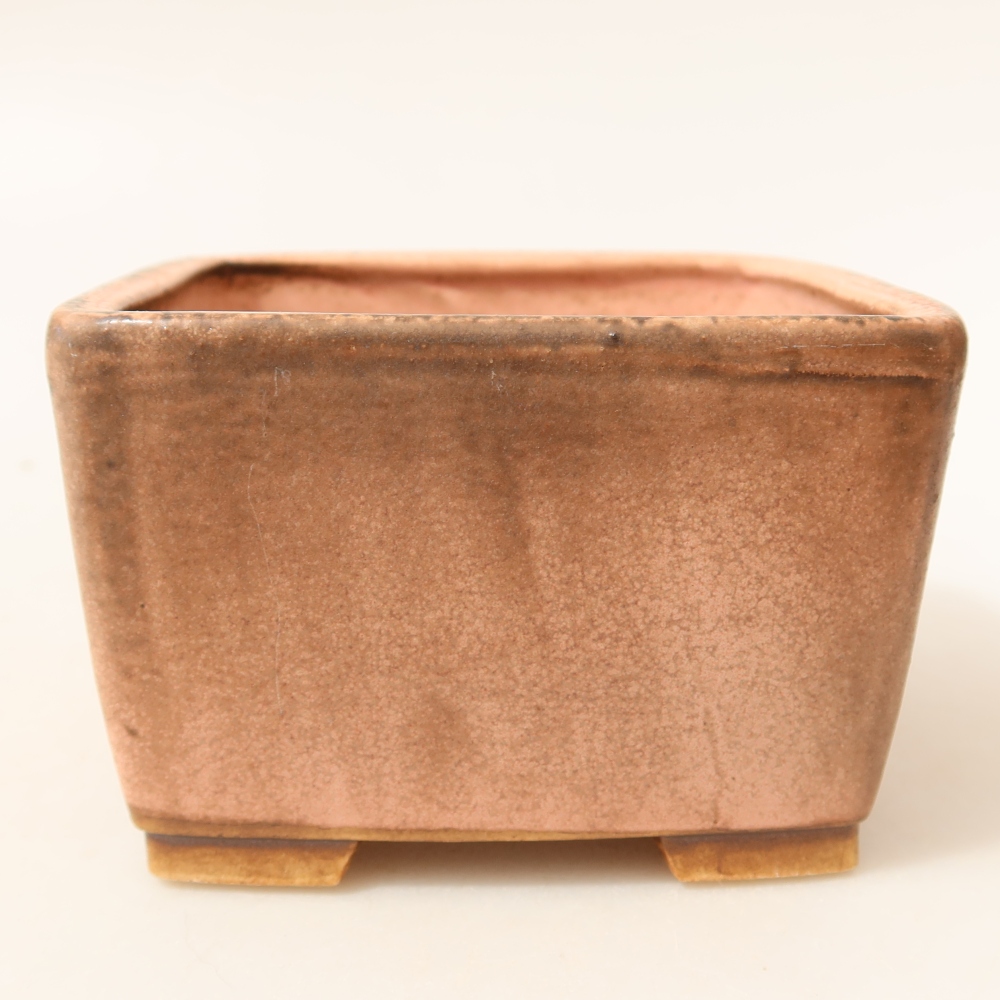 Bonsaischale aus Keramik 10,5 x 10,5 x 7 cm, rosa