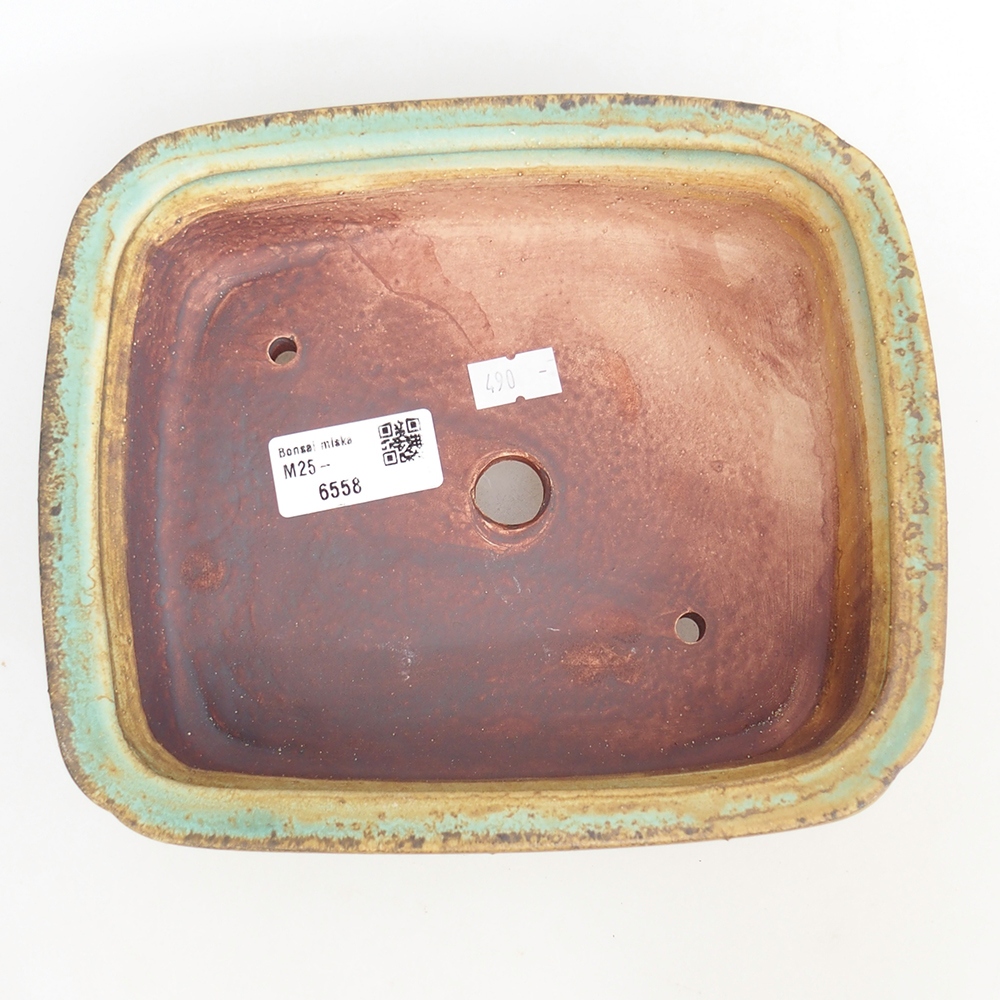 Bonsaischale aus Keramik 20 x 17 x 6 cm, grün