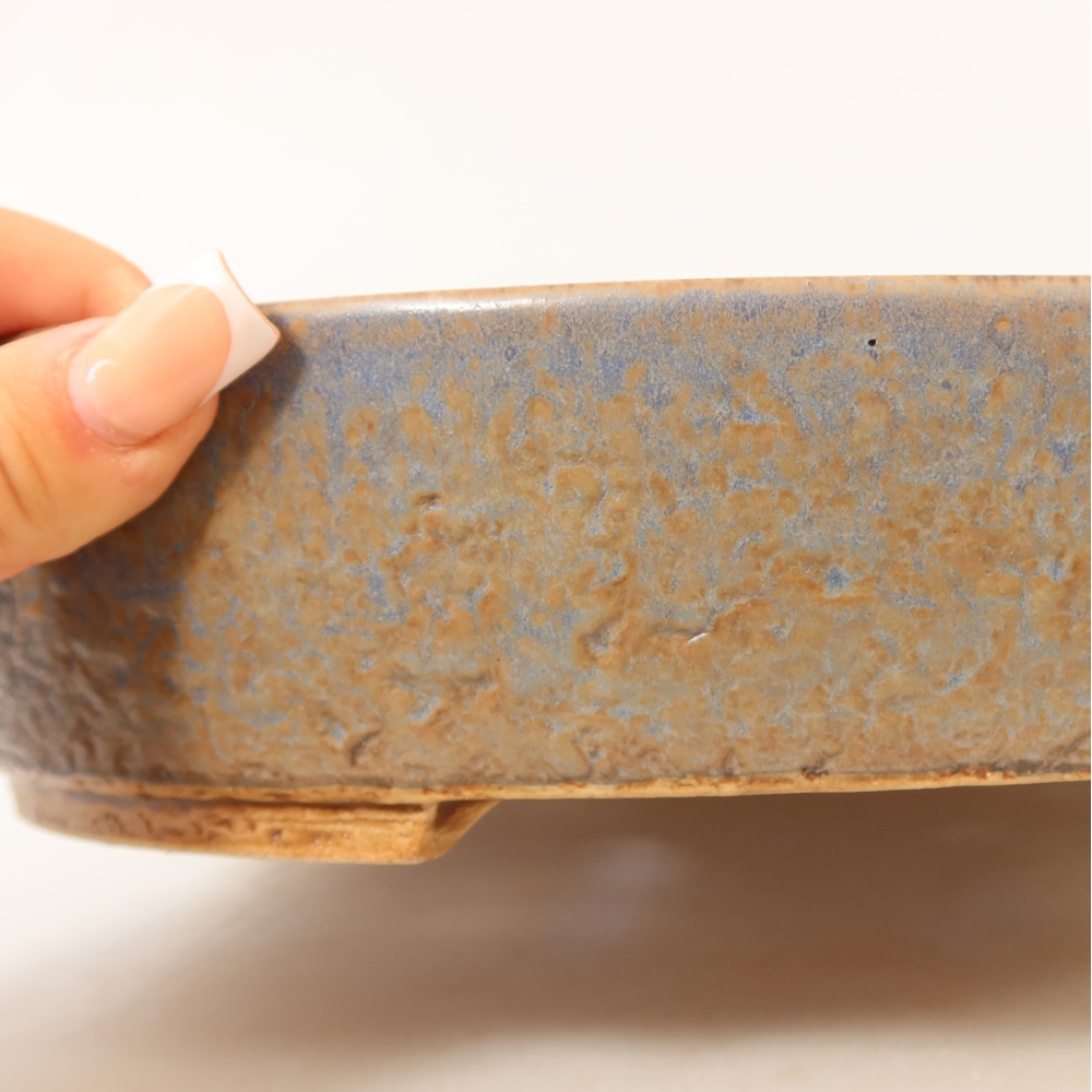 Bonsaischale aus Keramik 26,5 x 24 x 5,5 cm, Farbe blau