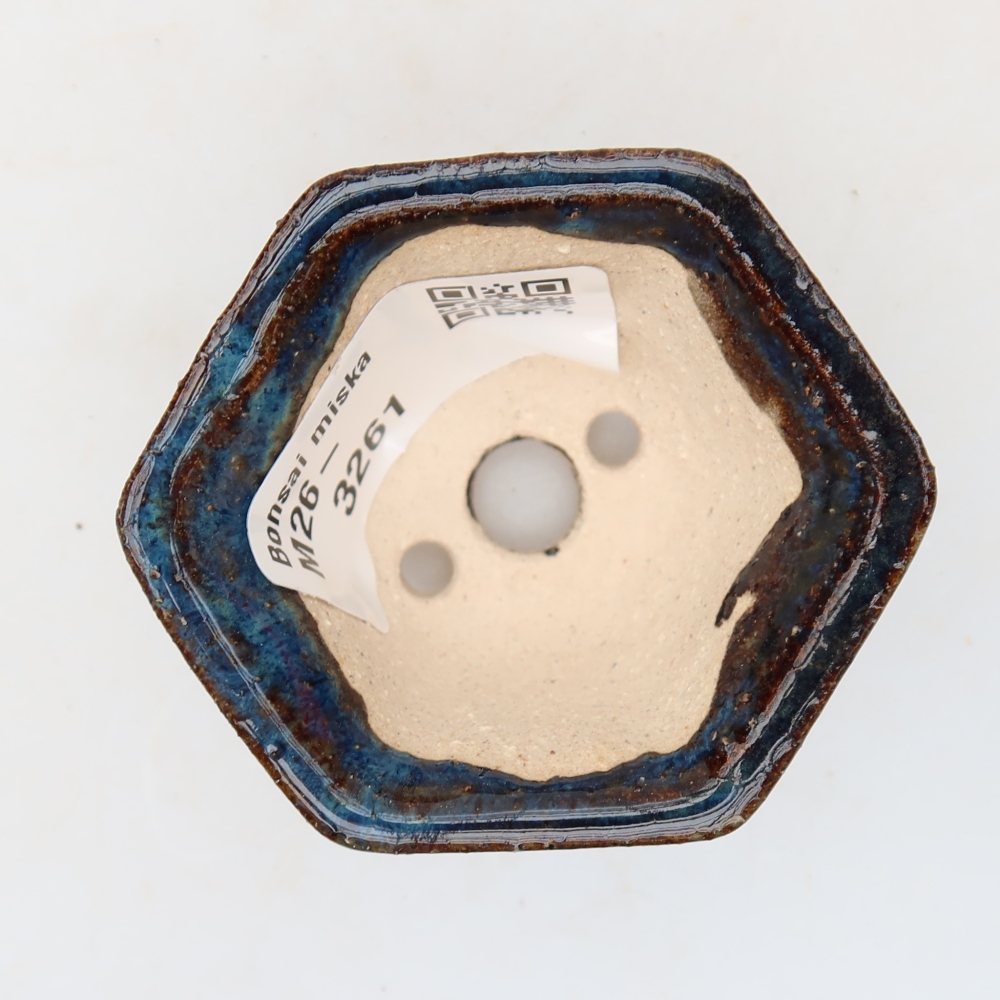 Keramik-Bonsai-Schale 5,5 × 5 × 3 cm, Farbe: blau
