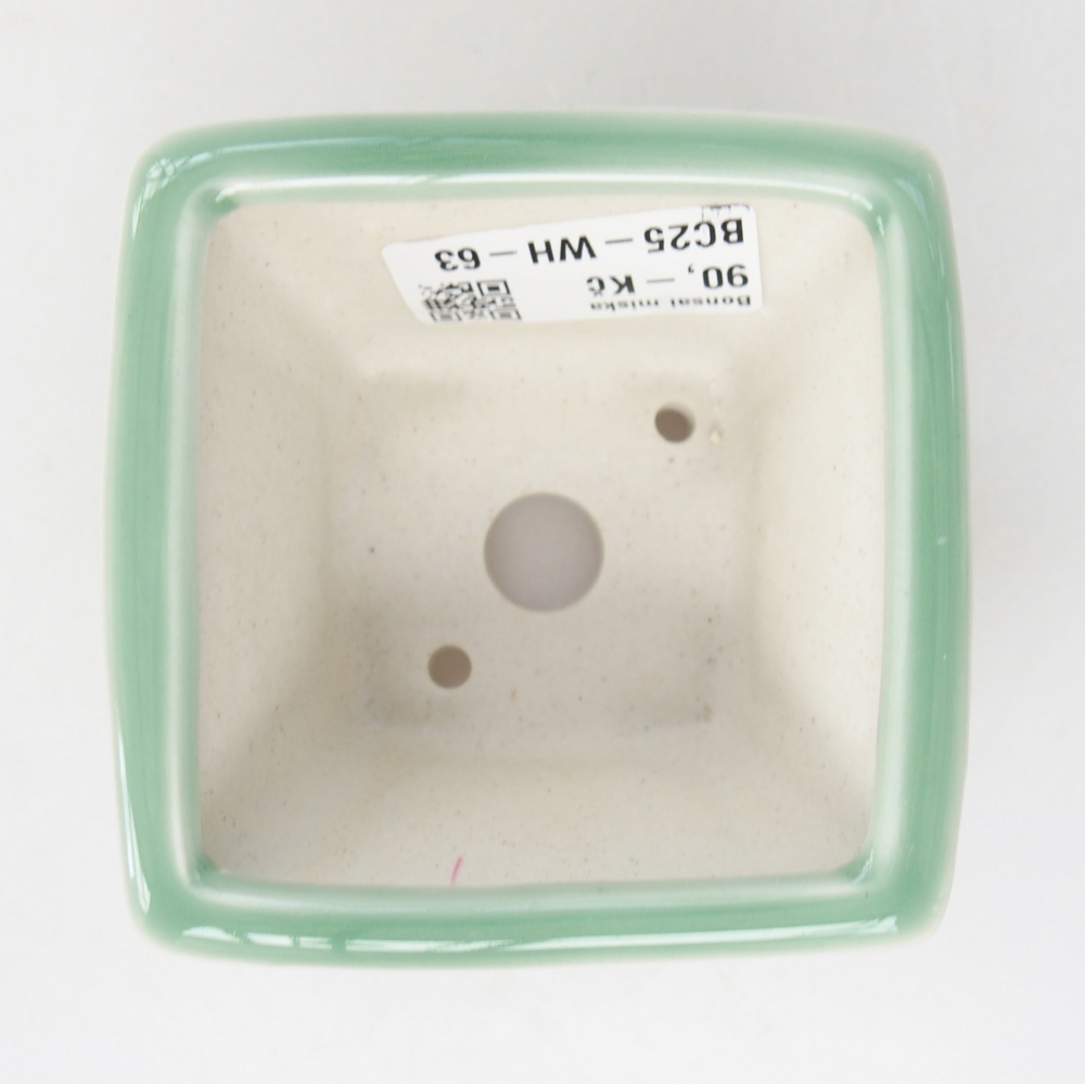 Bonsaischale aus Keramik 8,5 x 8,5 x 5 cm, grün