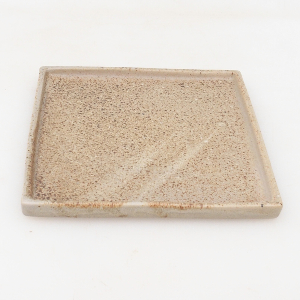 Bonsaischale quadratisch L - 14 x 14 x 1 cm - beige