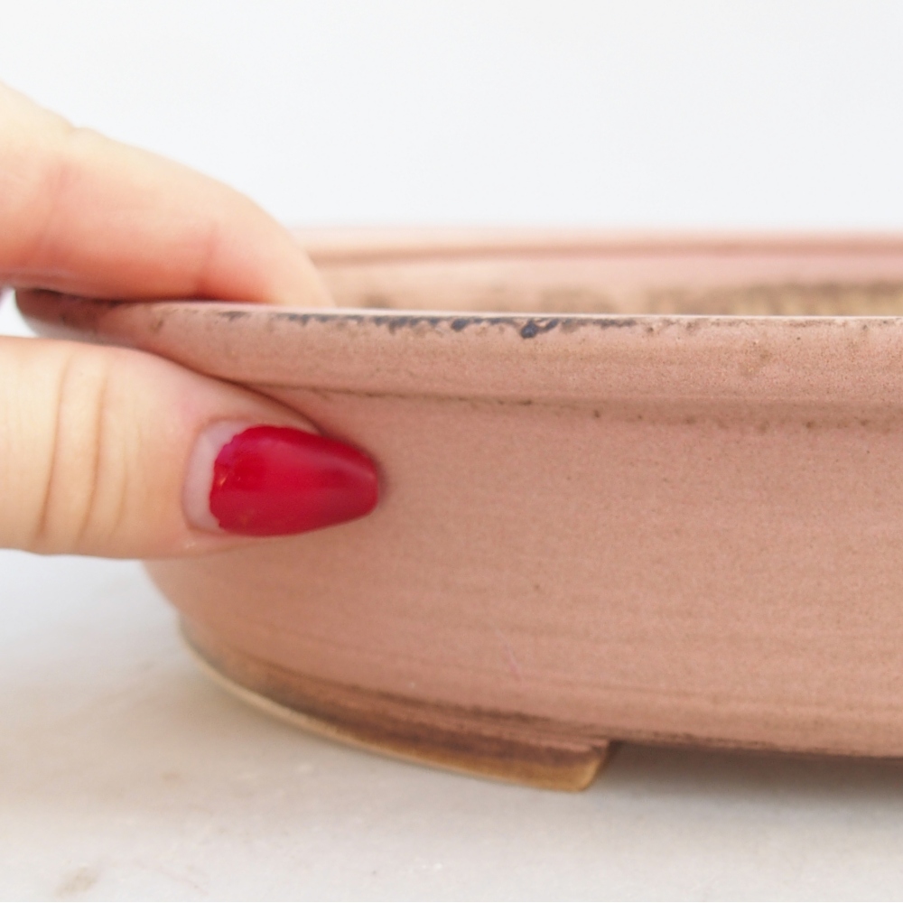 Bonsaischale aus Keramik 24 x 21 x 5 cm, rosa