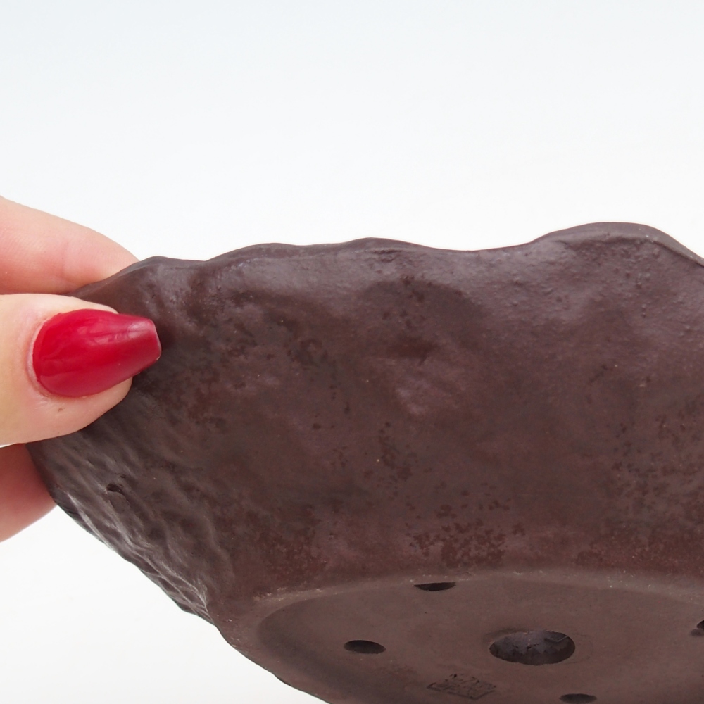 Keramikschale 16 x 14,5 x 4 cm , Farbe braun