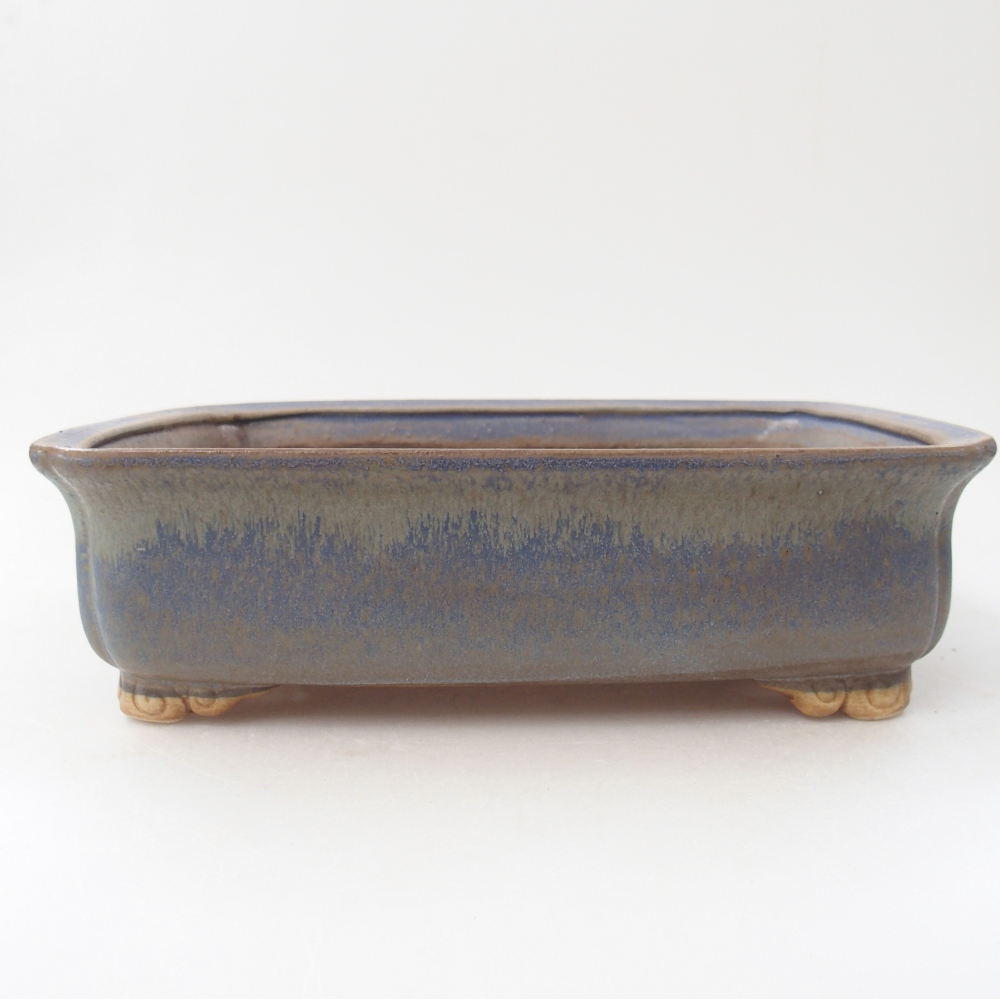 Bonsaischale aus Keramik 25 x 20 x 7 cm, Farbe blau