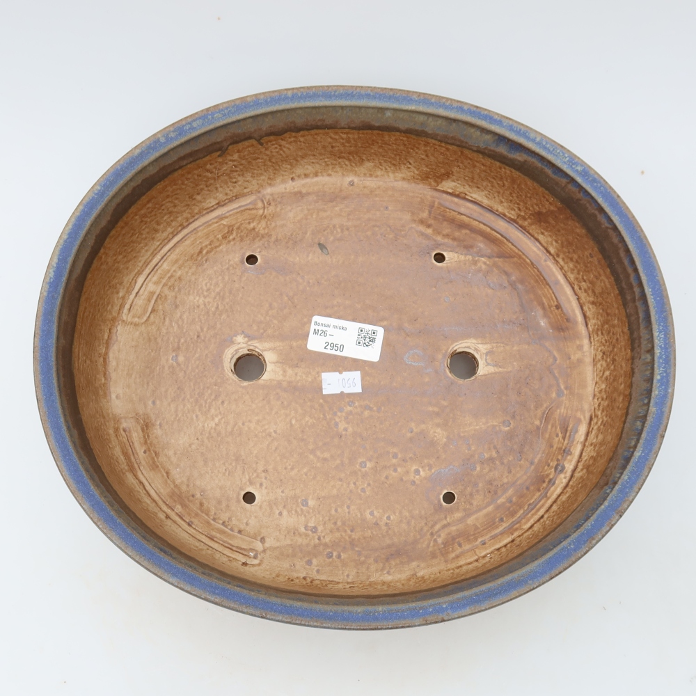 Keramik-Bonsai-Schale, 31 x 27 x 7,5 cm, Farbe: Blau