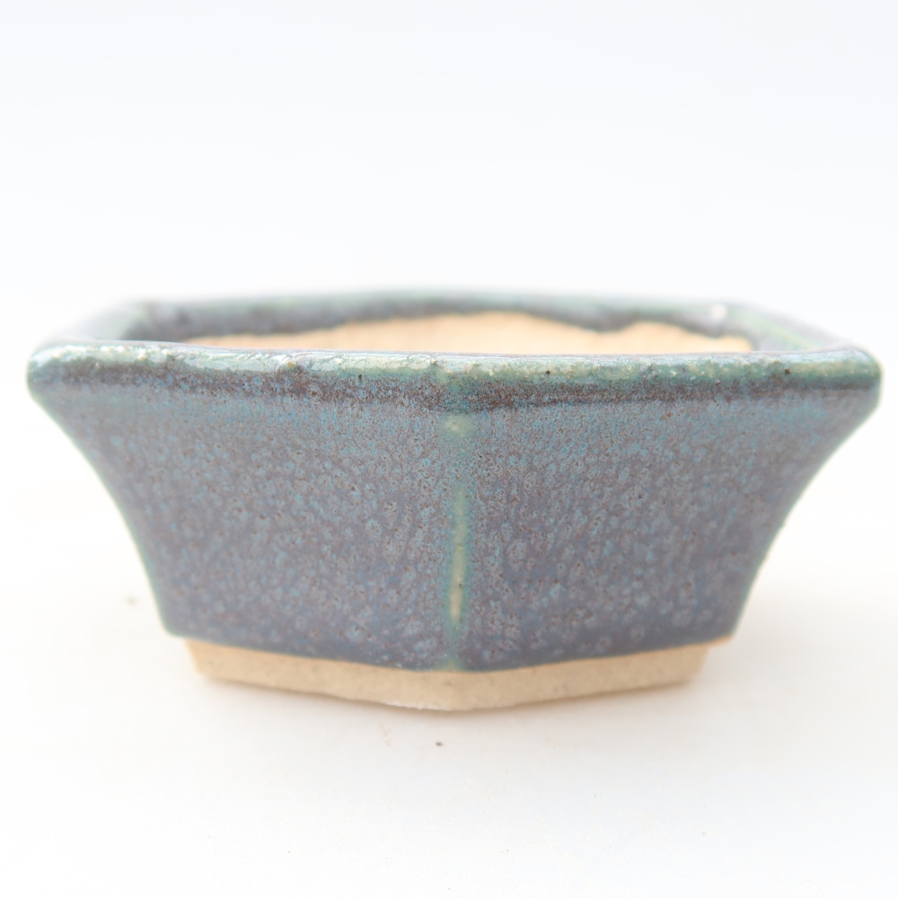 Keramik-Bonsai-Schale, 6 x 5,5 x 2,5 cm, Farbe: Grau