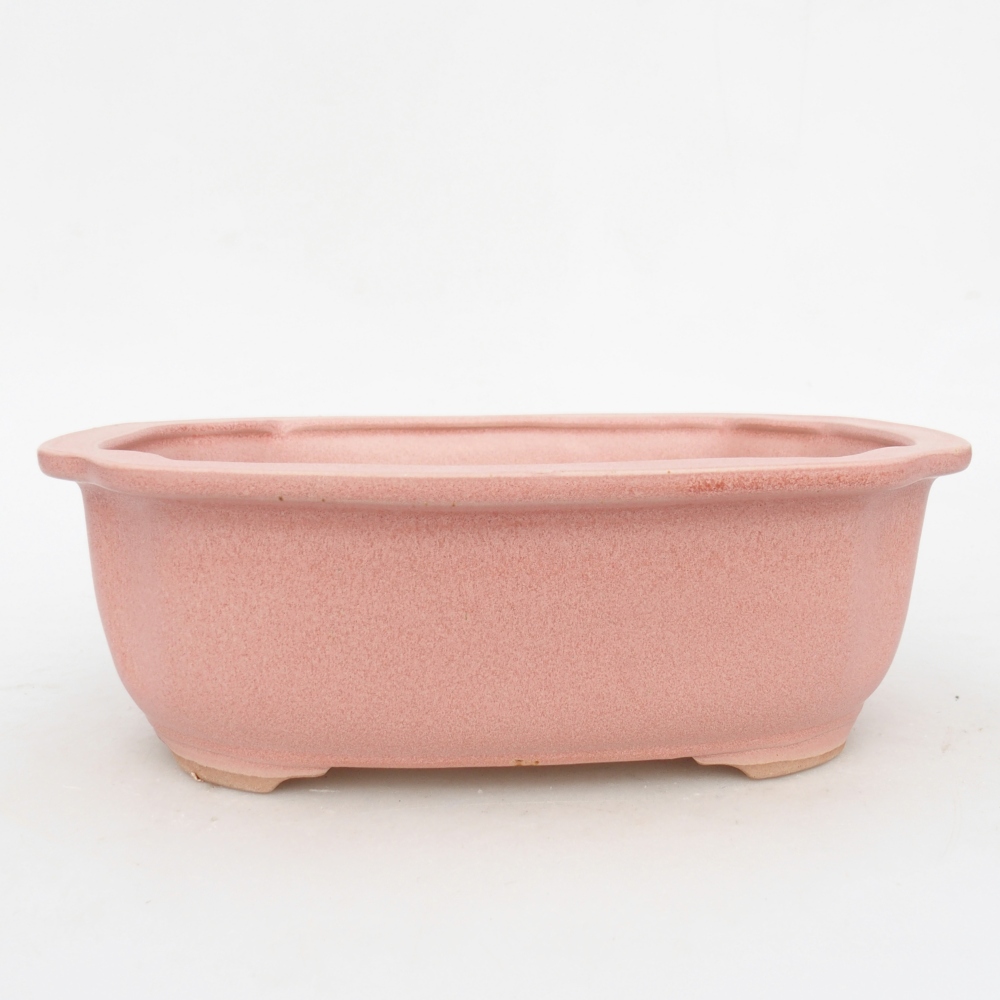 Bonsaischale aus Keramik 22 x 18 x 7,5 cm, rosa