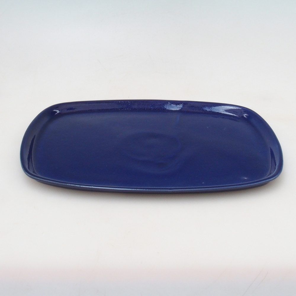 Keramikschale H10 - 34 x 23,5 x 1,5 cm - blau