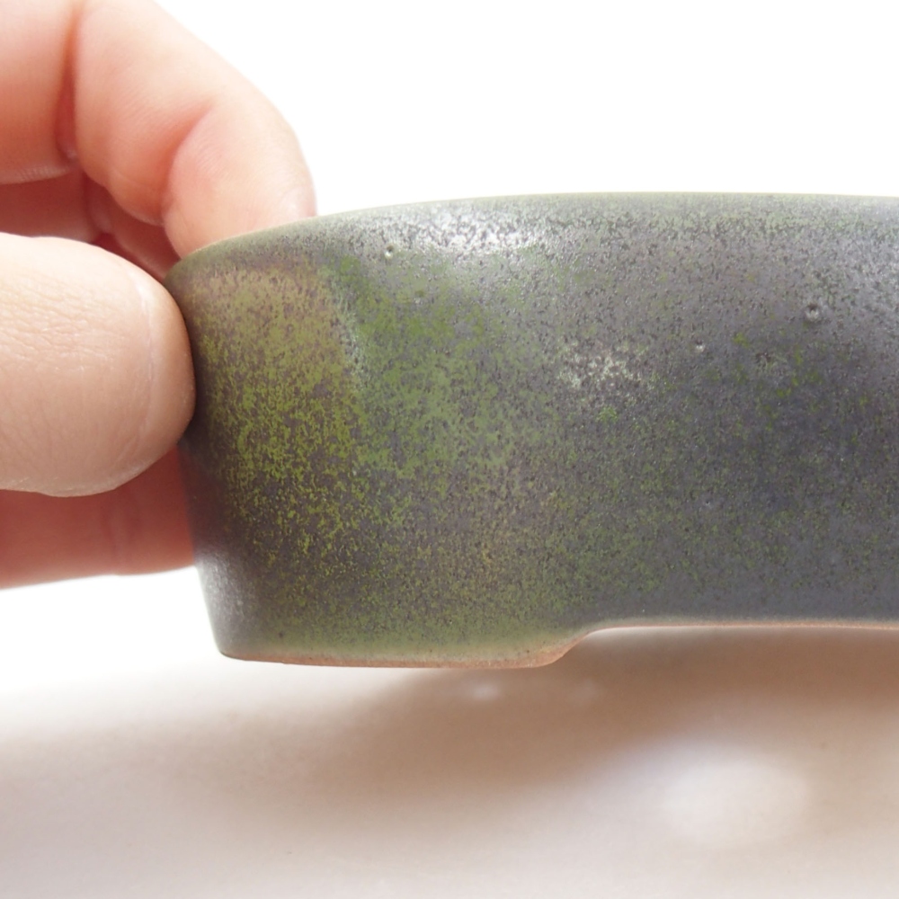 Bonsaischale aus Keramik 15,5 x 12 x 6 cm, Farbe blau