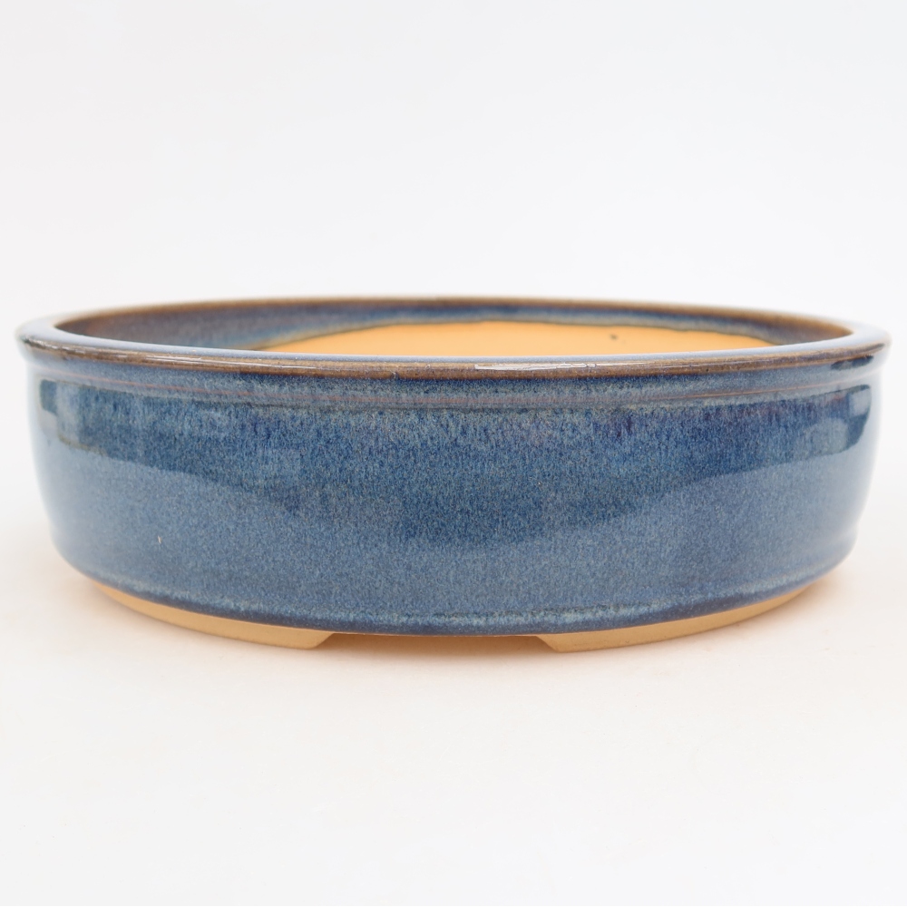 Keramik-Bonsai-Schale 22,5 x 22,5 x 6,5 cm, Farbe: Blau