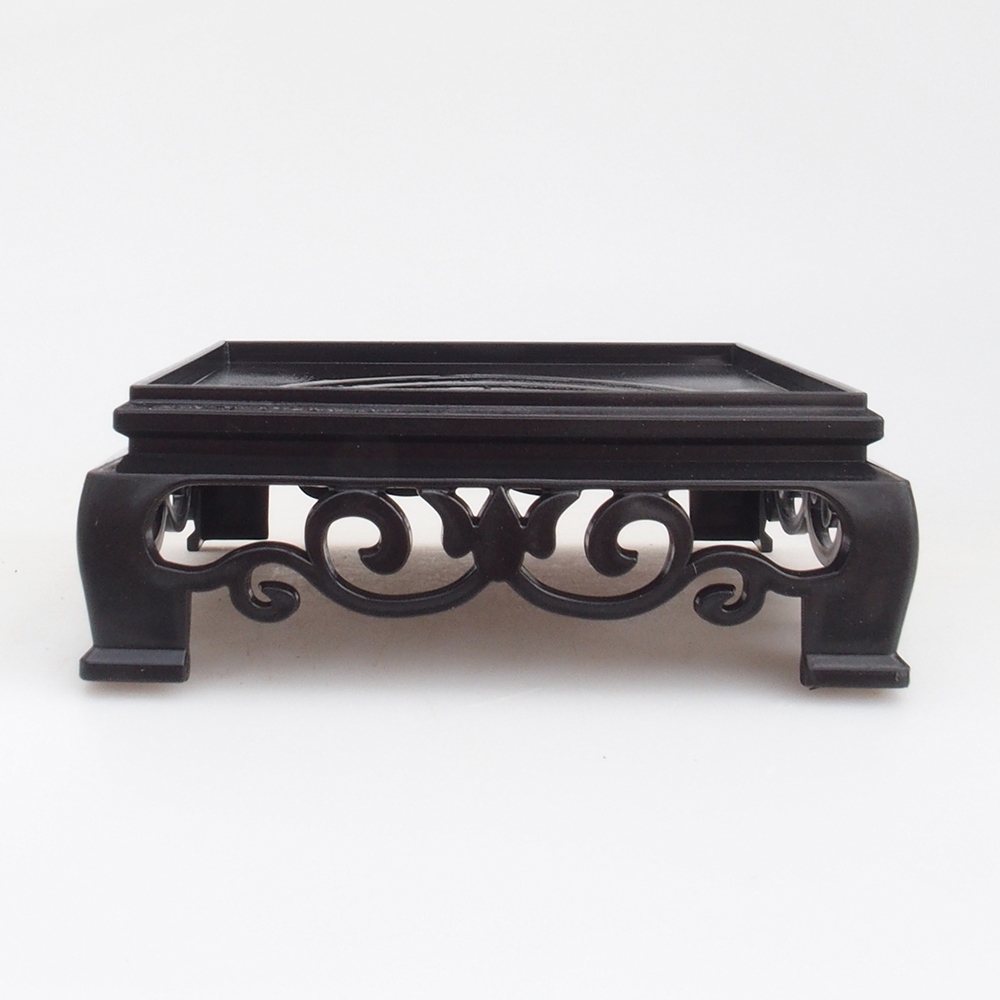 Bonsai-Tisch Kunststoff quadratisch 12,5 x 12,5 x 4 cm, Farbe schwarz