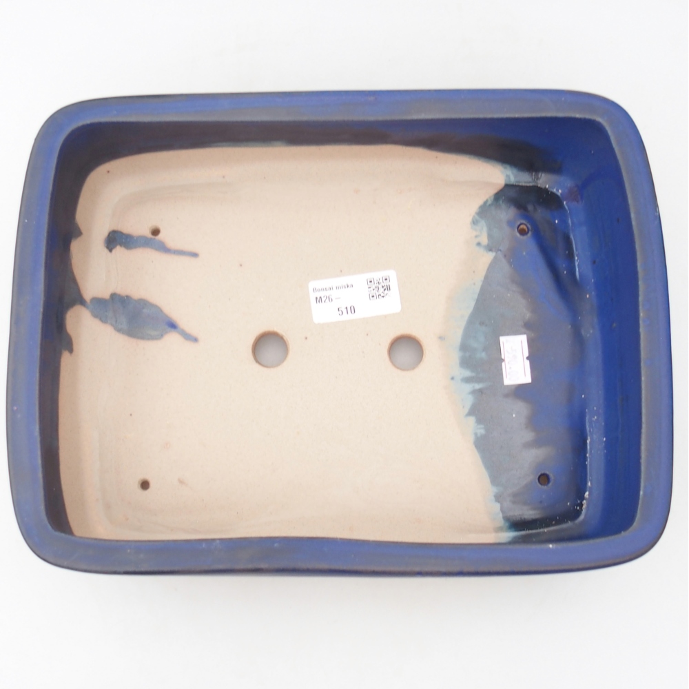 Bonsaischale aus Keramik 26,5 x 20 x 6,5 cm, Farbe blau