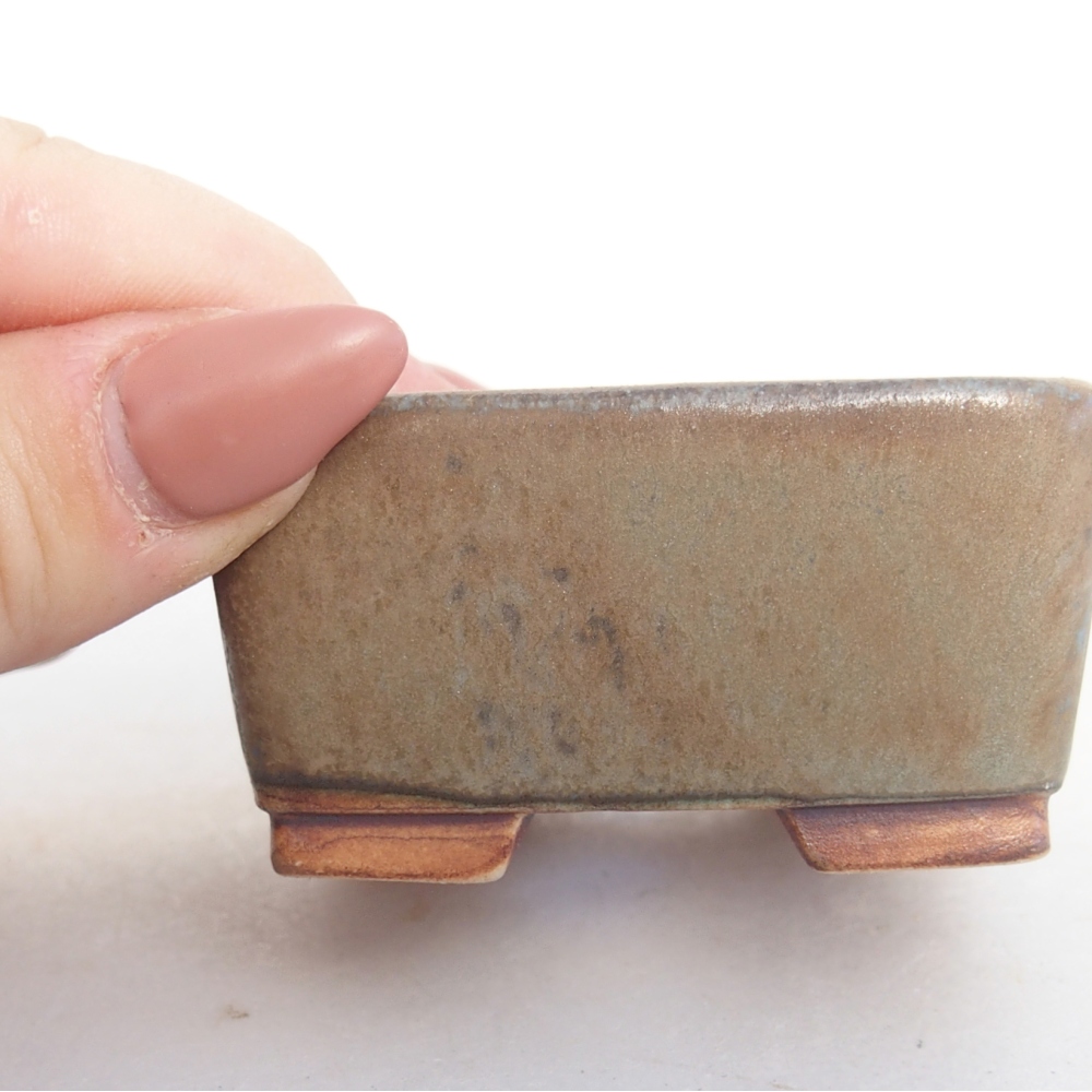 Bonsaischale aus Keramik 6 x 6 x 3 cm, braun