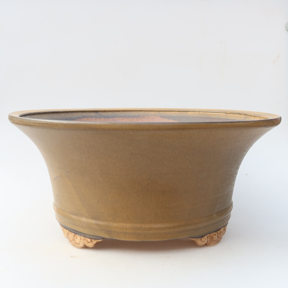 Keramik-Bonsai-Schale 31,5 x 31,5 x 14,5 cm, Farbe: braun