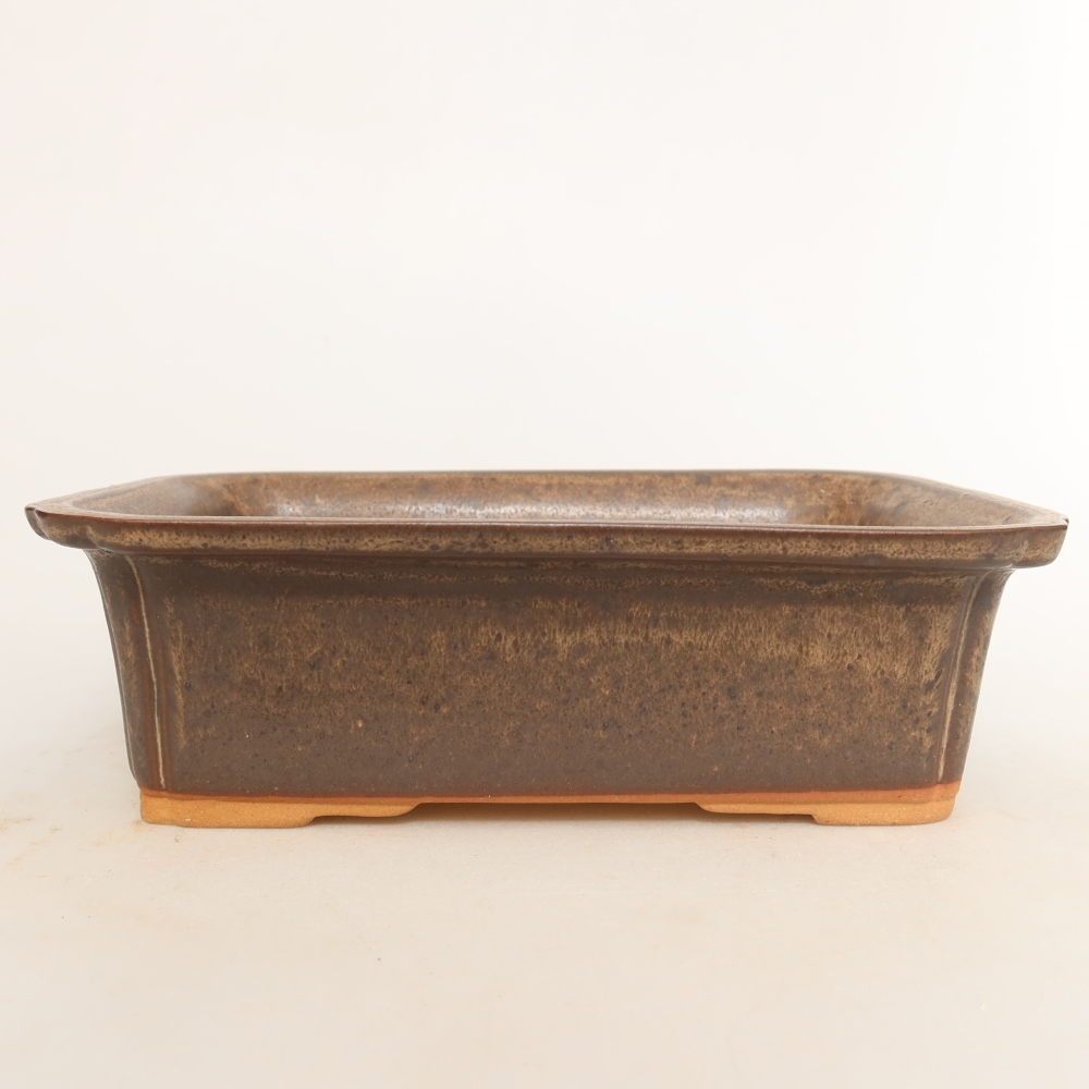 Keramikschale  20 x 15,5 x 5,5 cm, Farbe: braun