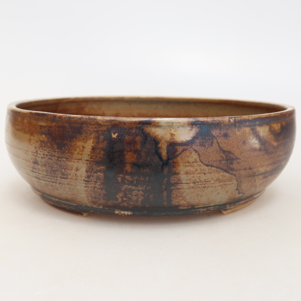 Keramik-Bonsai-Schale 17 x 17 x 5,5 cm, Farbe: braun