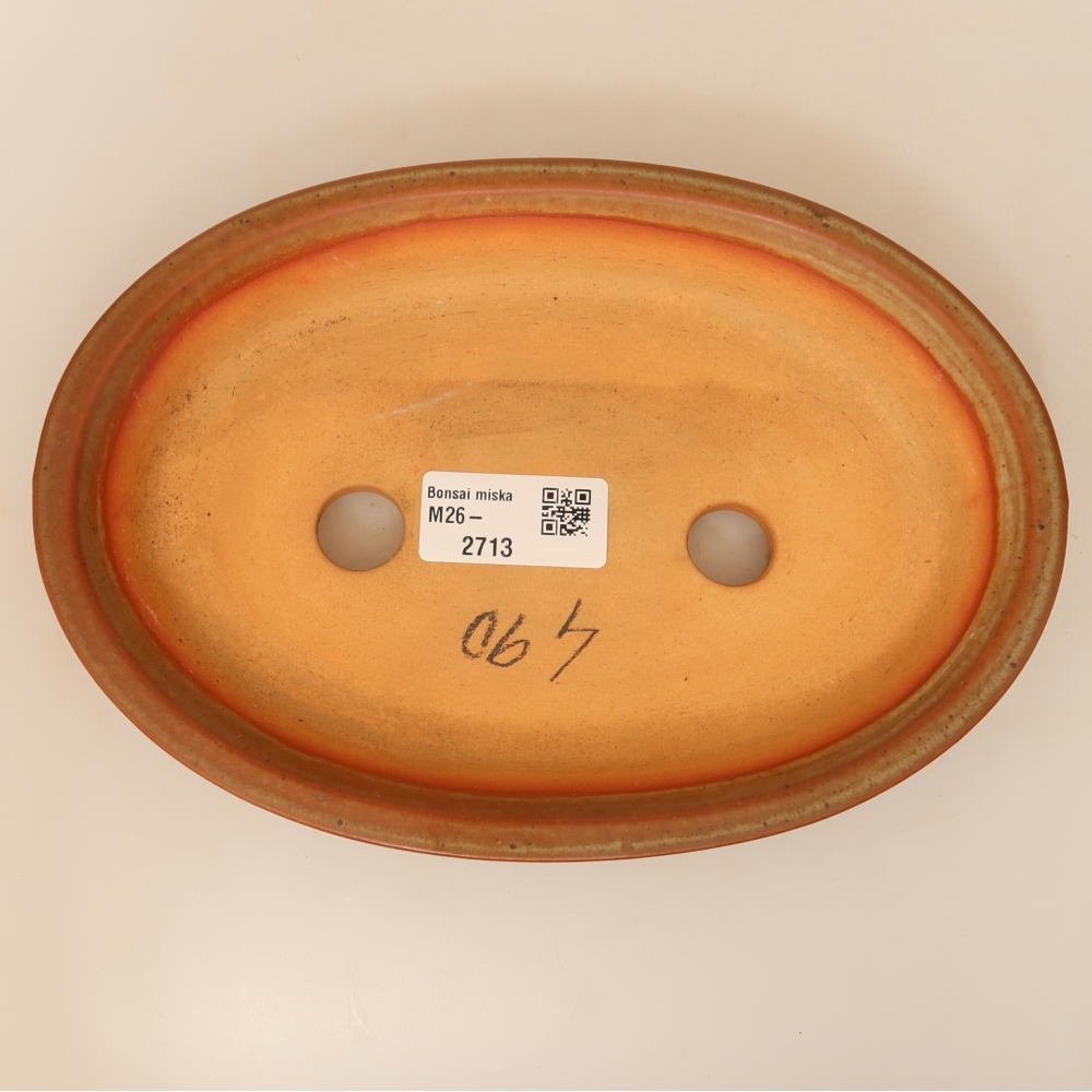 Keramikschale  21 x 14,5 x 3,5 cm, Farbe: braun