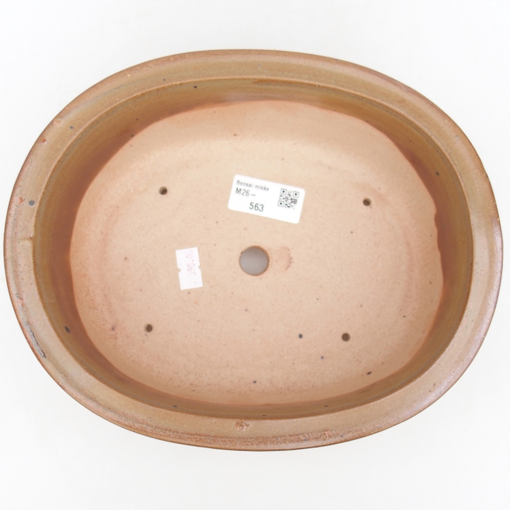 Bonsaischale aus Keramik 23 x 19 x 7 cm, braun