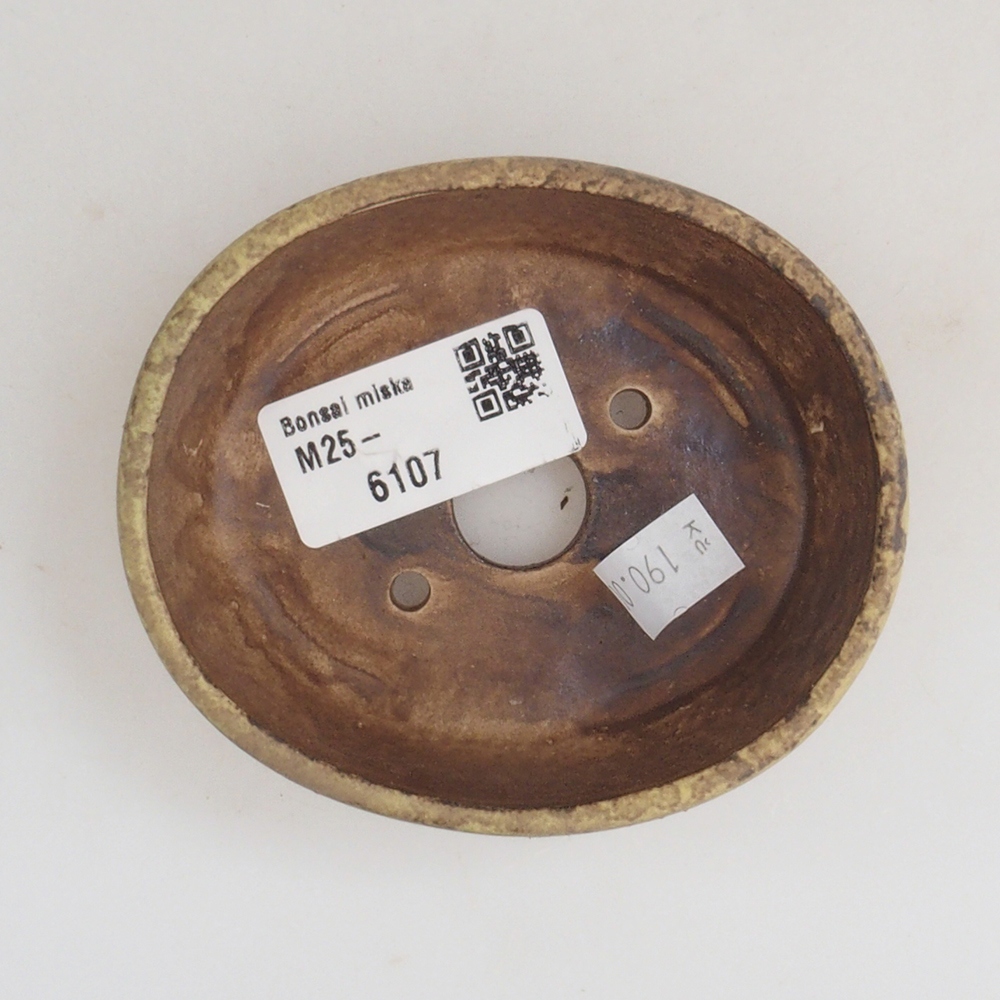 Bonsaischale aus Keramik 10 x 8,5 x 4 cm, braun