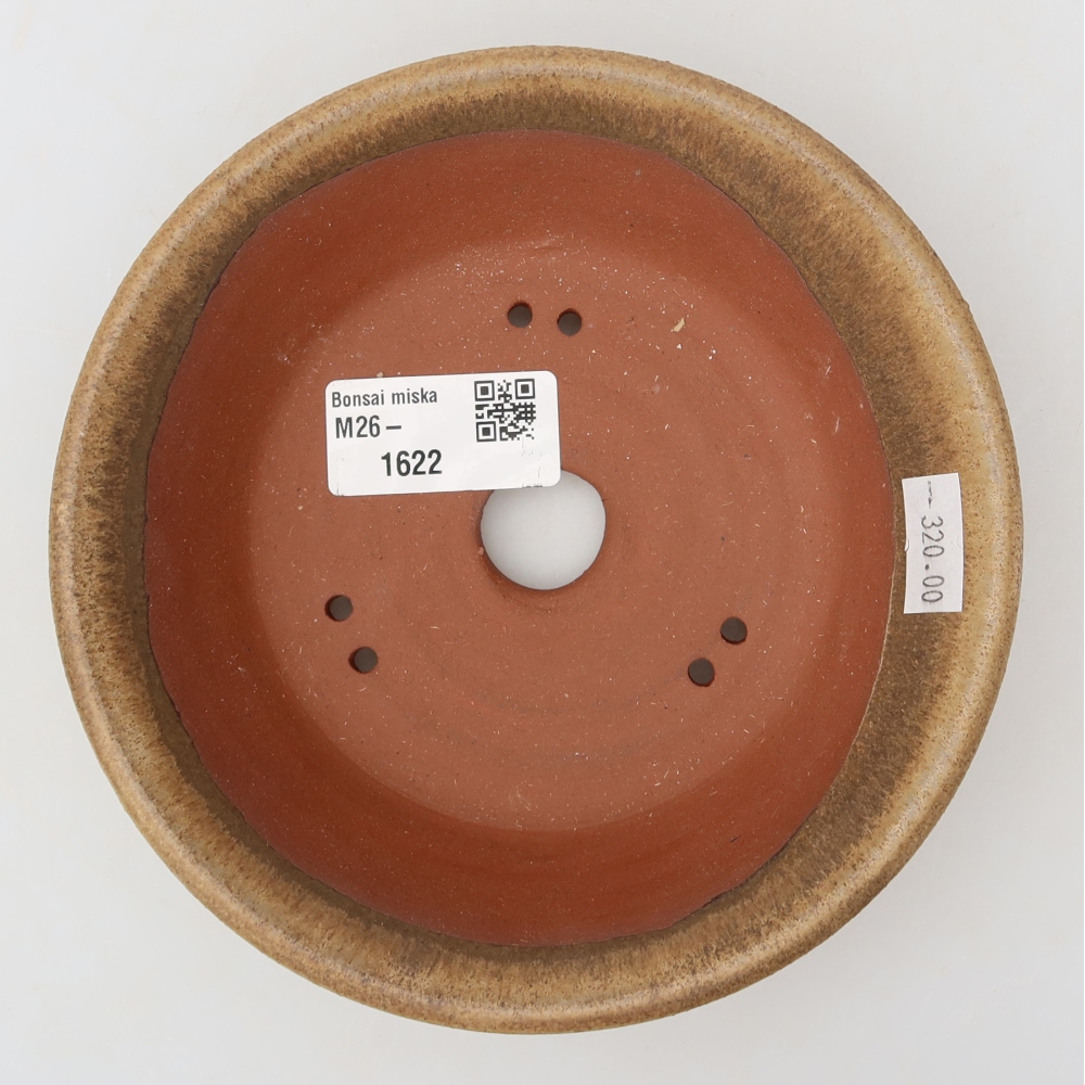 Bonsaischale aus Keramik 15 x 15 x 4,5 cm, braun