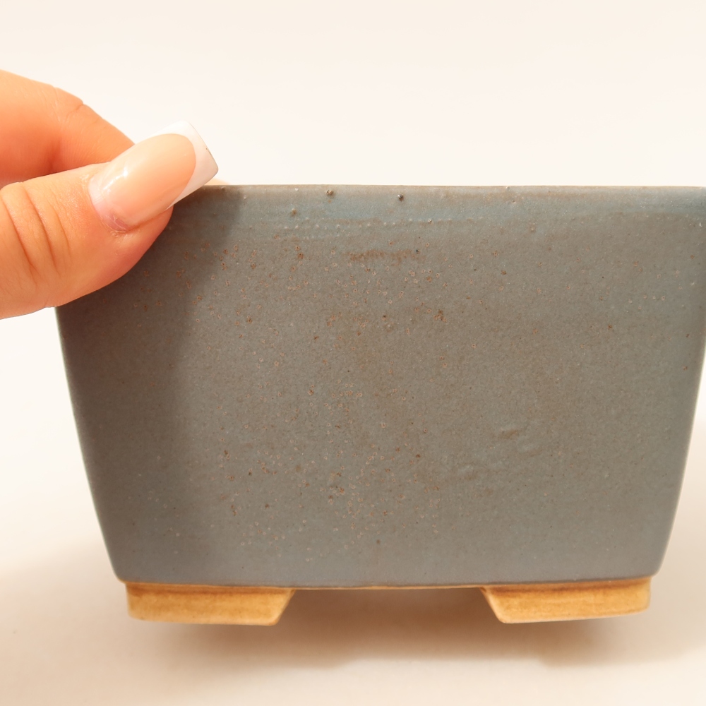 Keramik-Bonsai-Schale 13 x 13 x 8 cm, Farbe: Blau