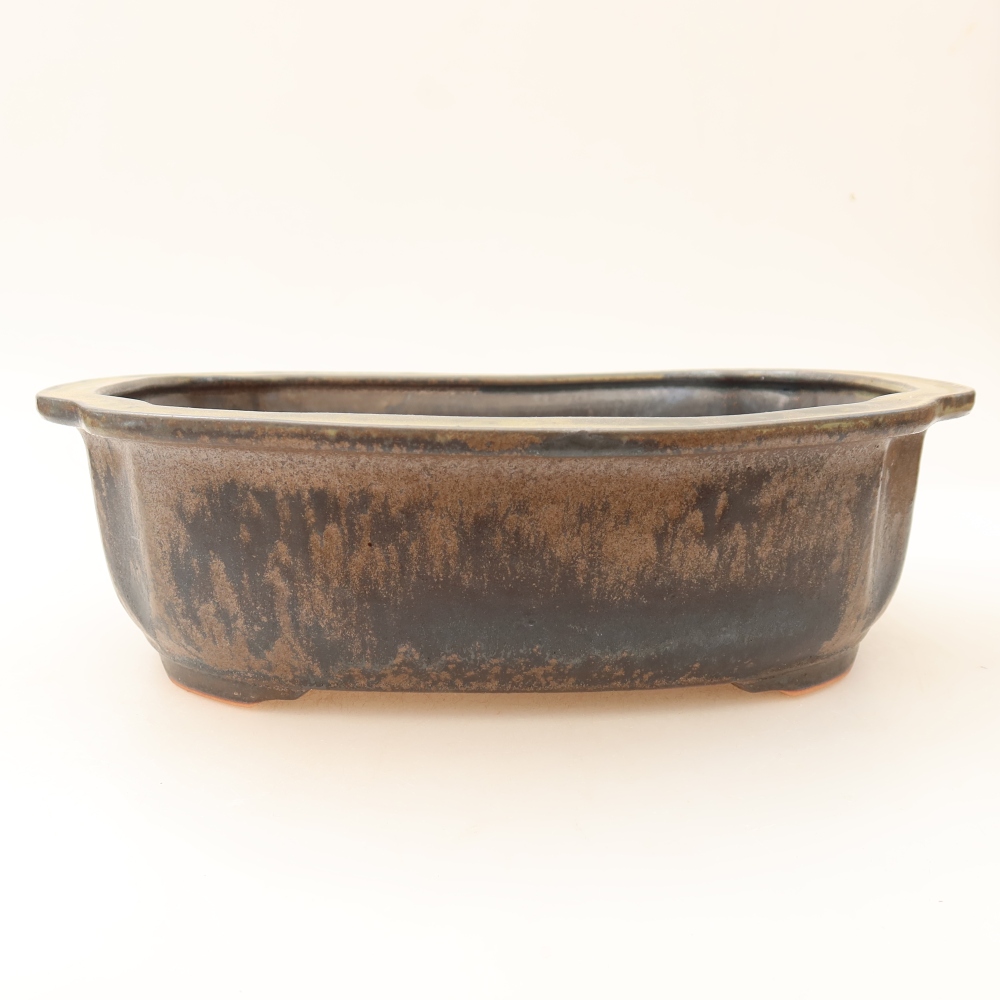 Keramik-Bonsai-Schale 24,5 x 21 x 7,5 cm, Farbe: braun
