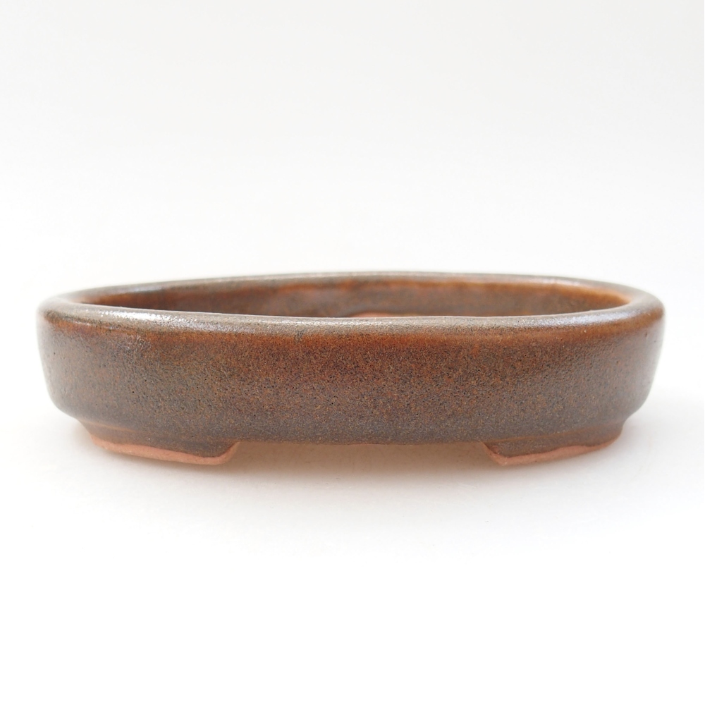 Bonsaischale aus Keramik 11,5 x 9 x 2,5 cm, braun