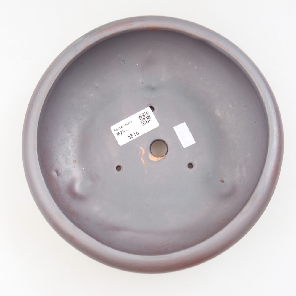 Bonsaischale aus Keramik 21 x 21 x 7,5 cm, metallfarben