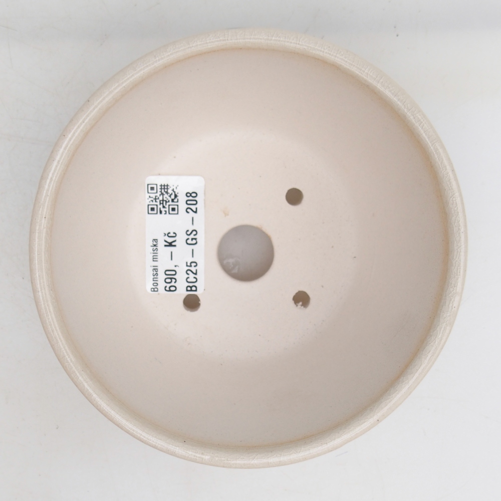 Bonsaischale aus Keramik 12 x 12 x 6,5 cm, Farbe blau-weiß