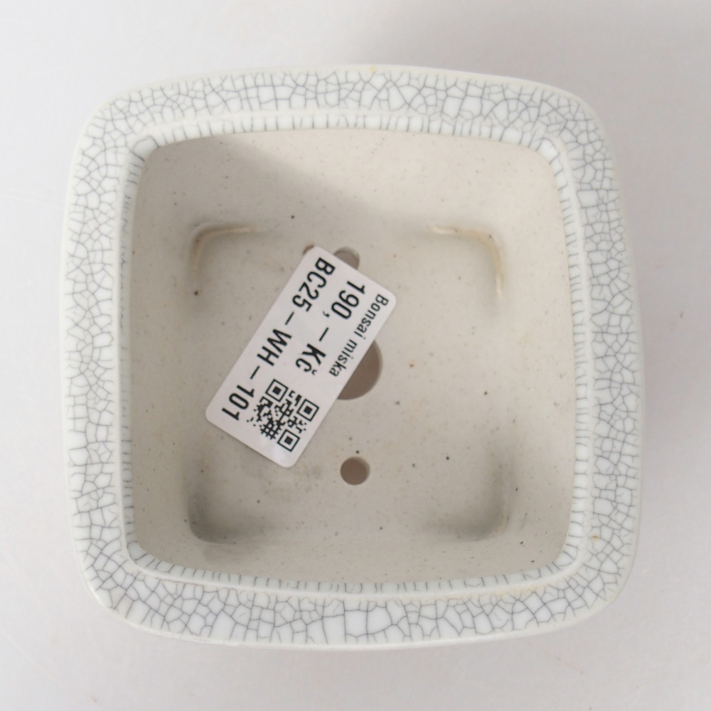 Bonsaischale aus Keramik 9,5 x 9,5 x 5 cm, Raku-Farbe