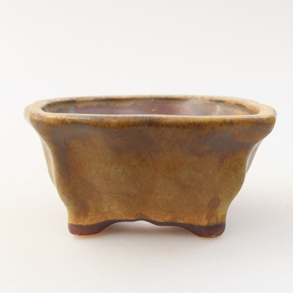 Bonsaischale aus Keramik 7,5 x 7 x 3,5 cm, grün