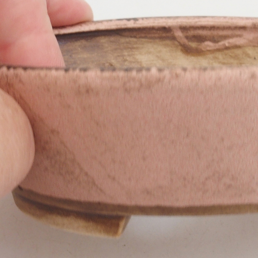 Bonsaischale aus Keramik 10 x 8,5 x 4 cm, braun