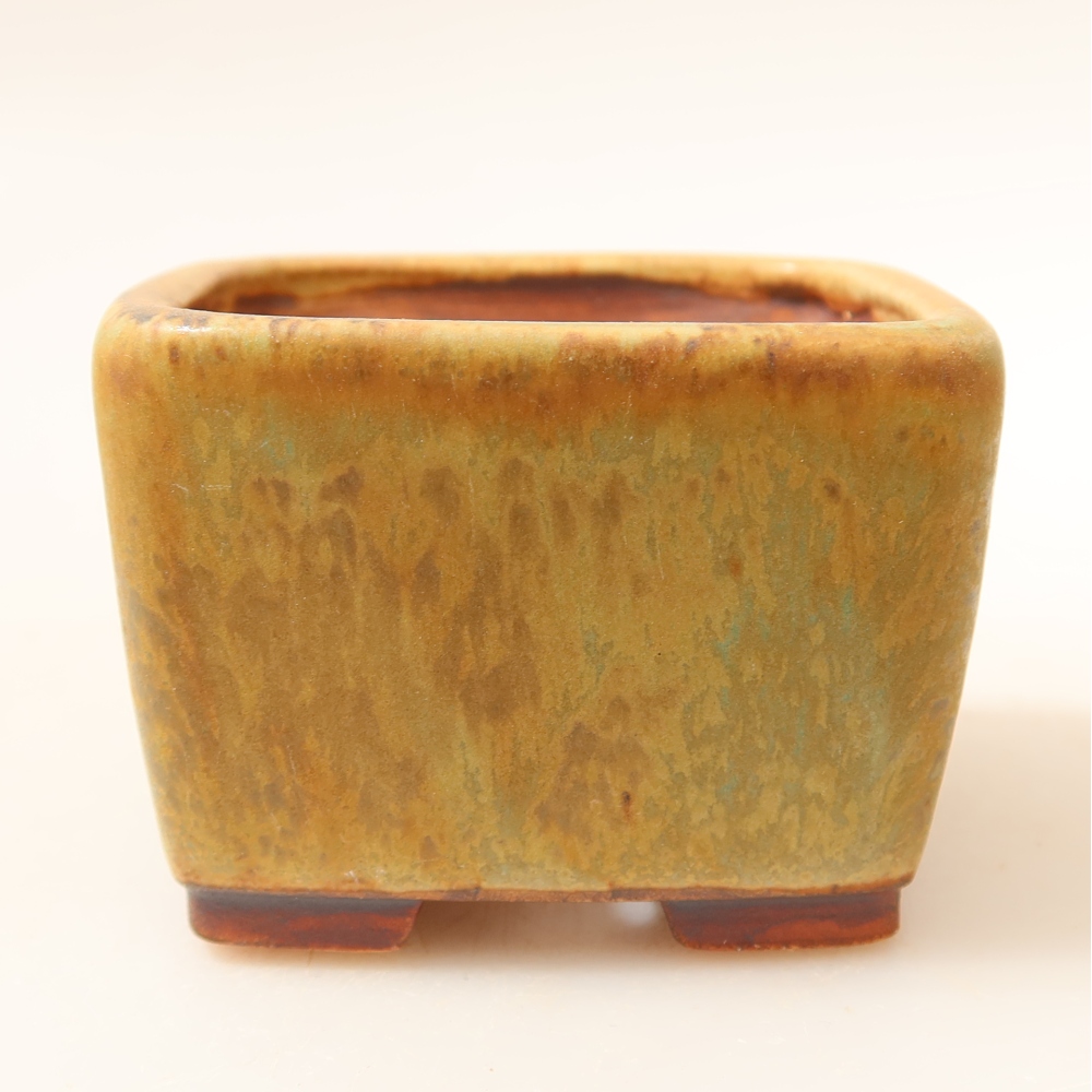 Bonsaischale aus Keramik 6,5 x 6,5 x 4,5 cm, grün