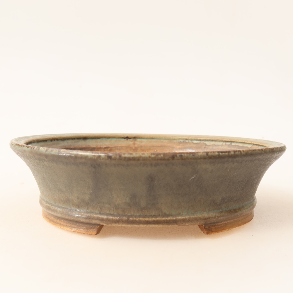 Keramik-Bonsai-Schale, 17,5 × 16,5 × 4,5 cm, Farbe: Braun