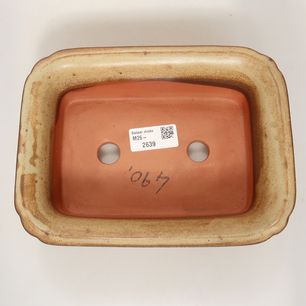Keramikschale  20 x 15,5 x 6 cm, Farbe: braun