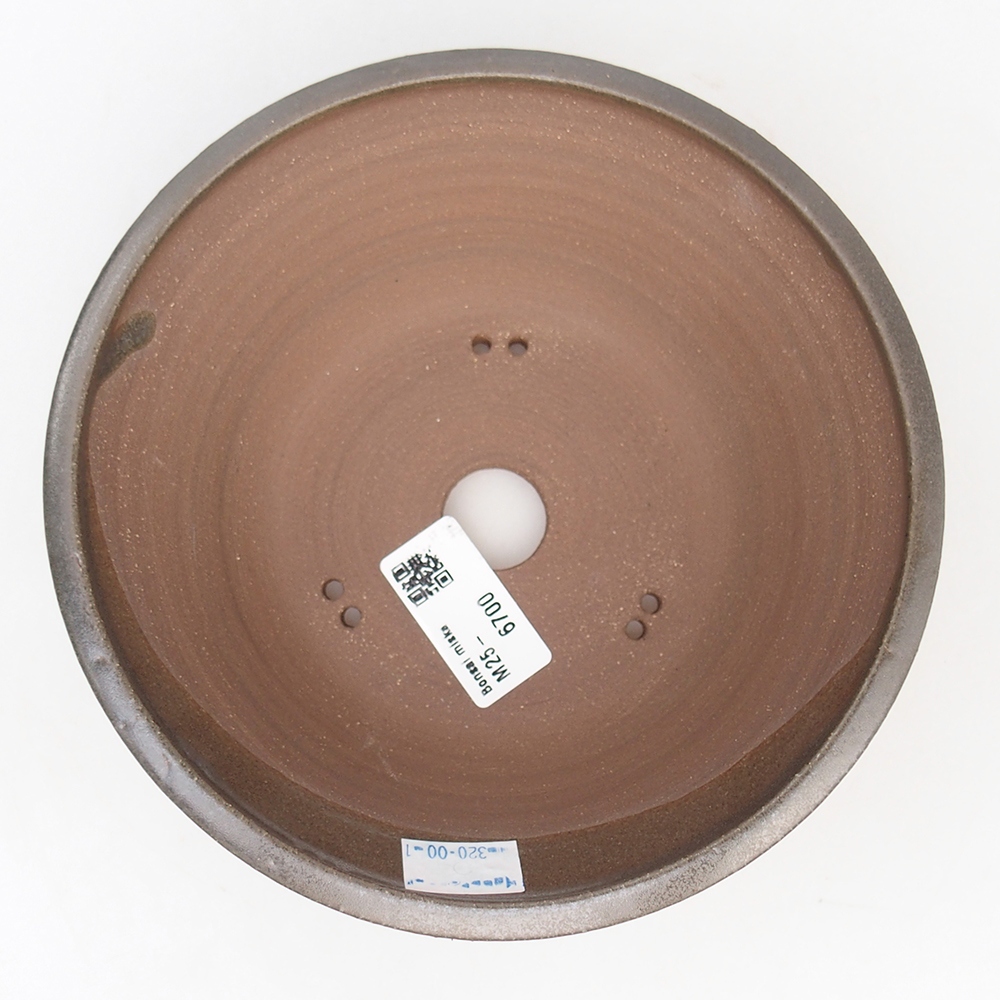 Bonsaischale aus Keramik 17,5 x 17,5 x 6 cm, metallfarben