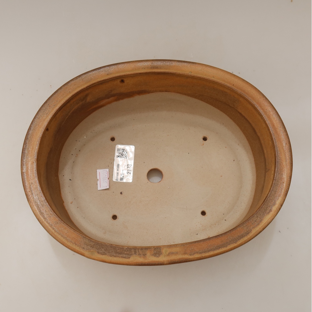 Bonsaischale aus Keramik 23 x 19 x 7 cm, braun