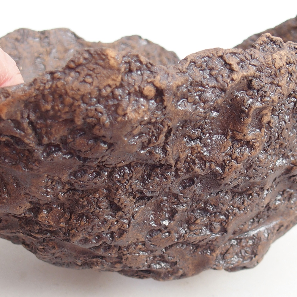 Keramikschale 19 x 16 x 14 cm , Farbe braun