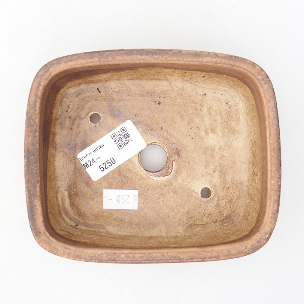 Bonsaischale aus Keramik 14,5 x 11,5 x 4 cm, braun