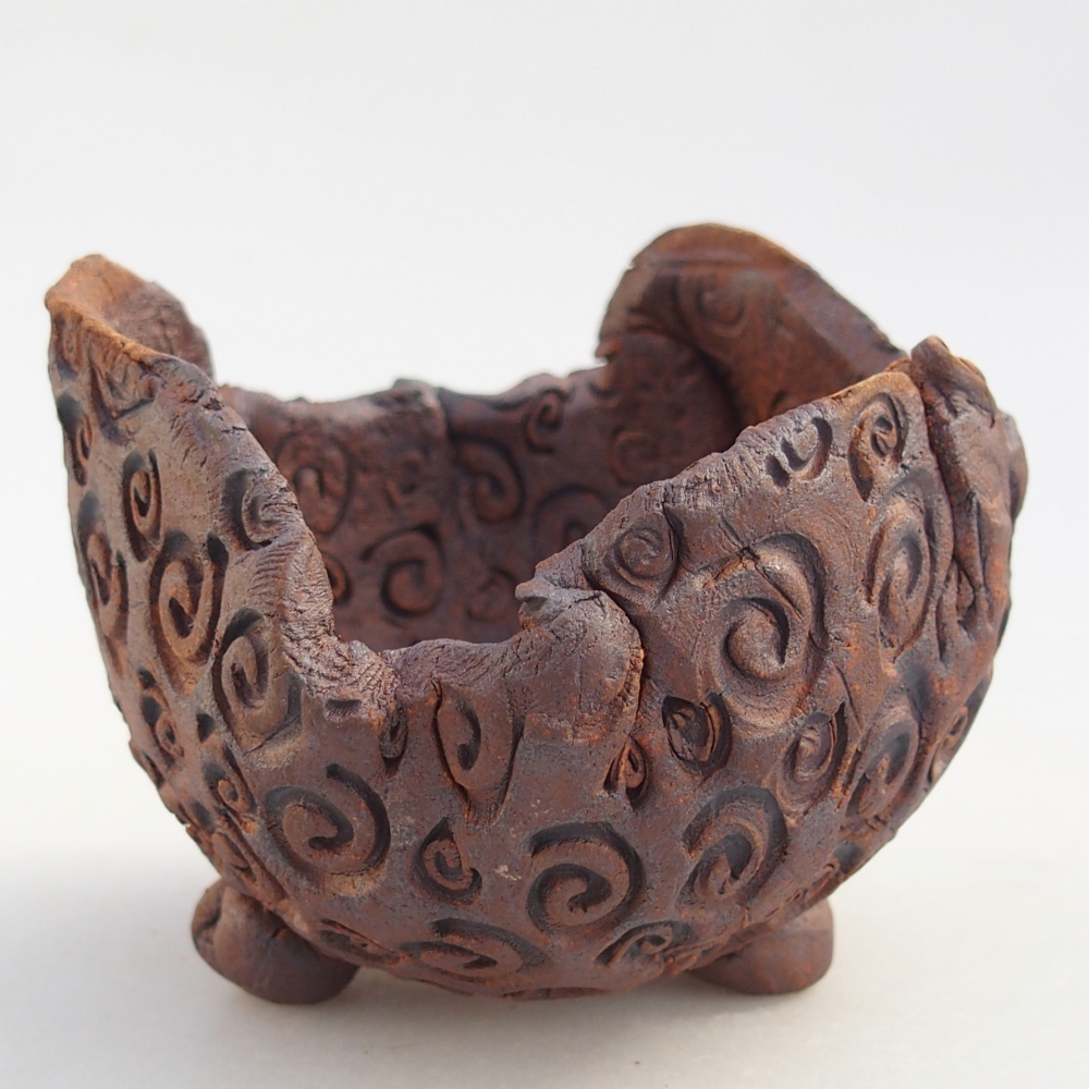 Keramikschale 8 x 7,5 x 7 cm , Farbe braun