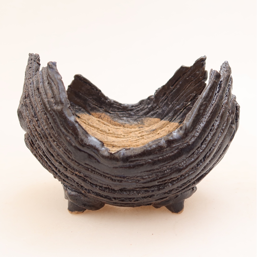 Keramikschale  10 x 9 x 7,5 cm, Farbe: Schwarzblau