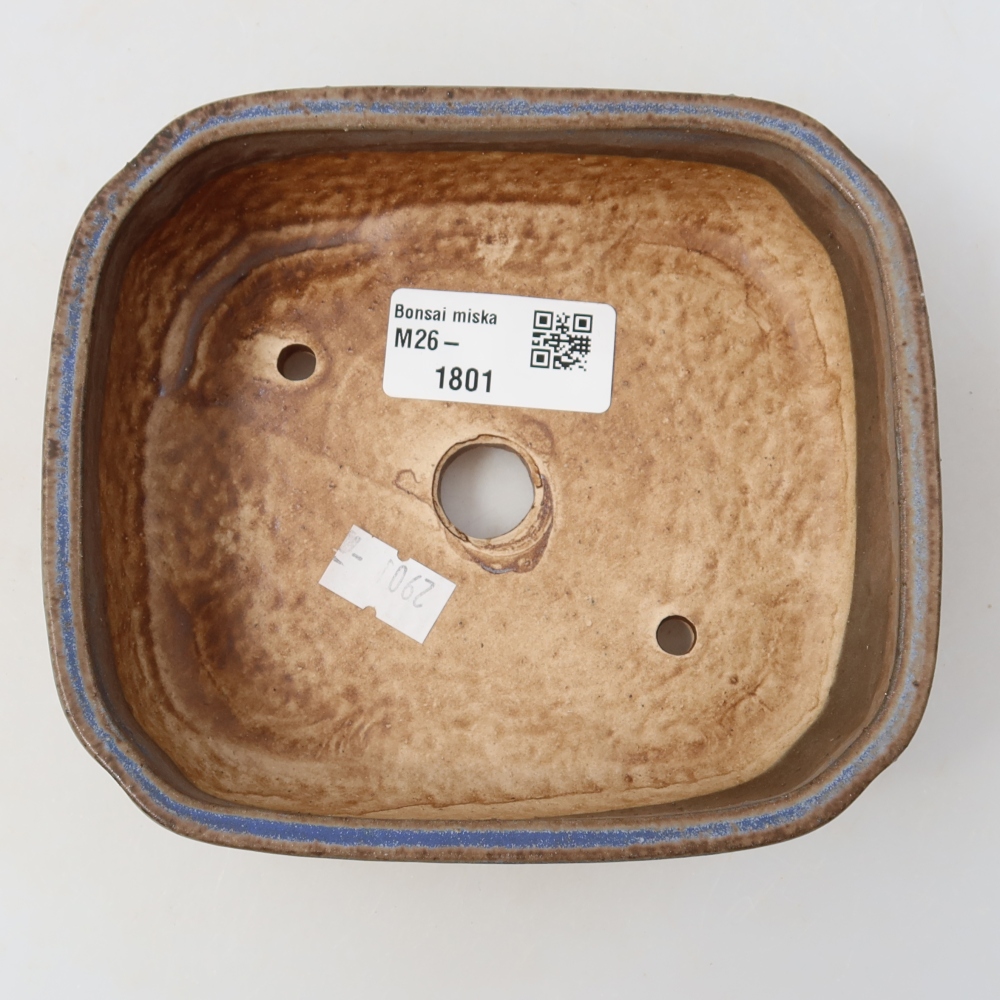 Keramik-Bonsai-Schale 14 x 12 x 4 cm, Farbe: Blau