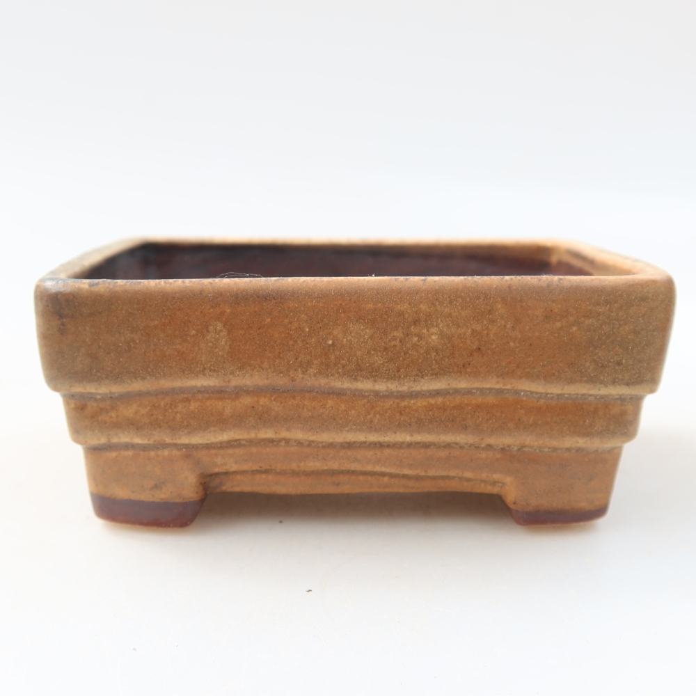 Bonsaischale aus Keramik 9,5 x 7,5 x 3,5 cm, braun