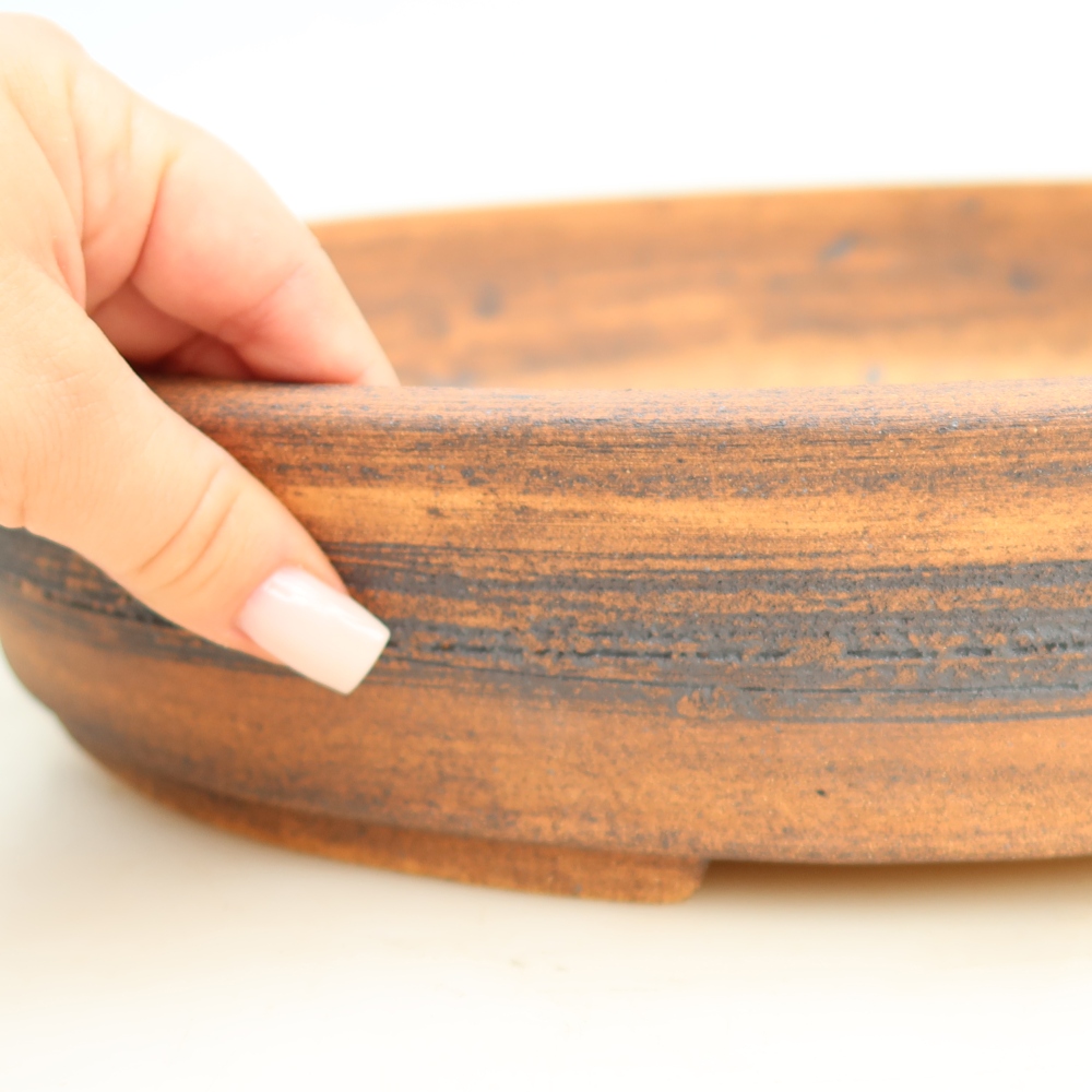 Keramik-Bonsai-Schale 38 x 30,5 x 7,5 cm, Farbe: braun