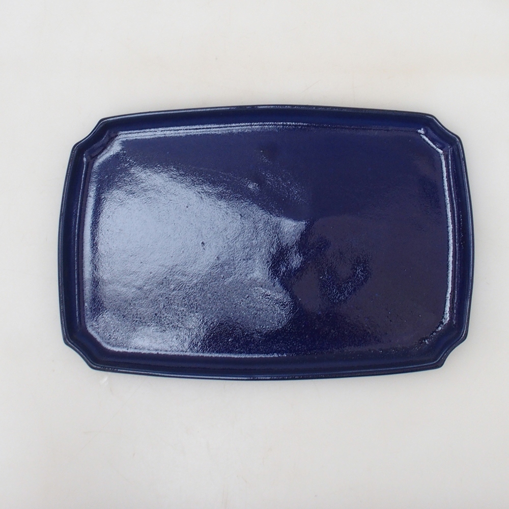 Bonsaischale + Untertasse H07 - 30 x 20,5 x 8 cm - blau